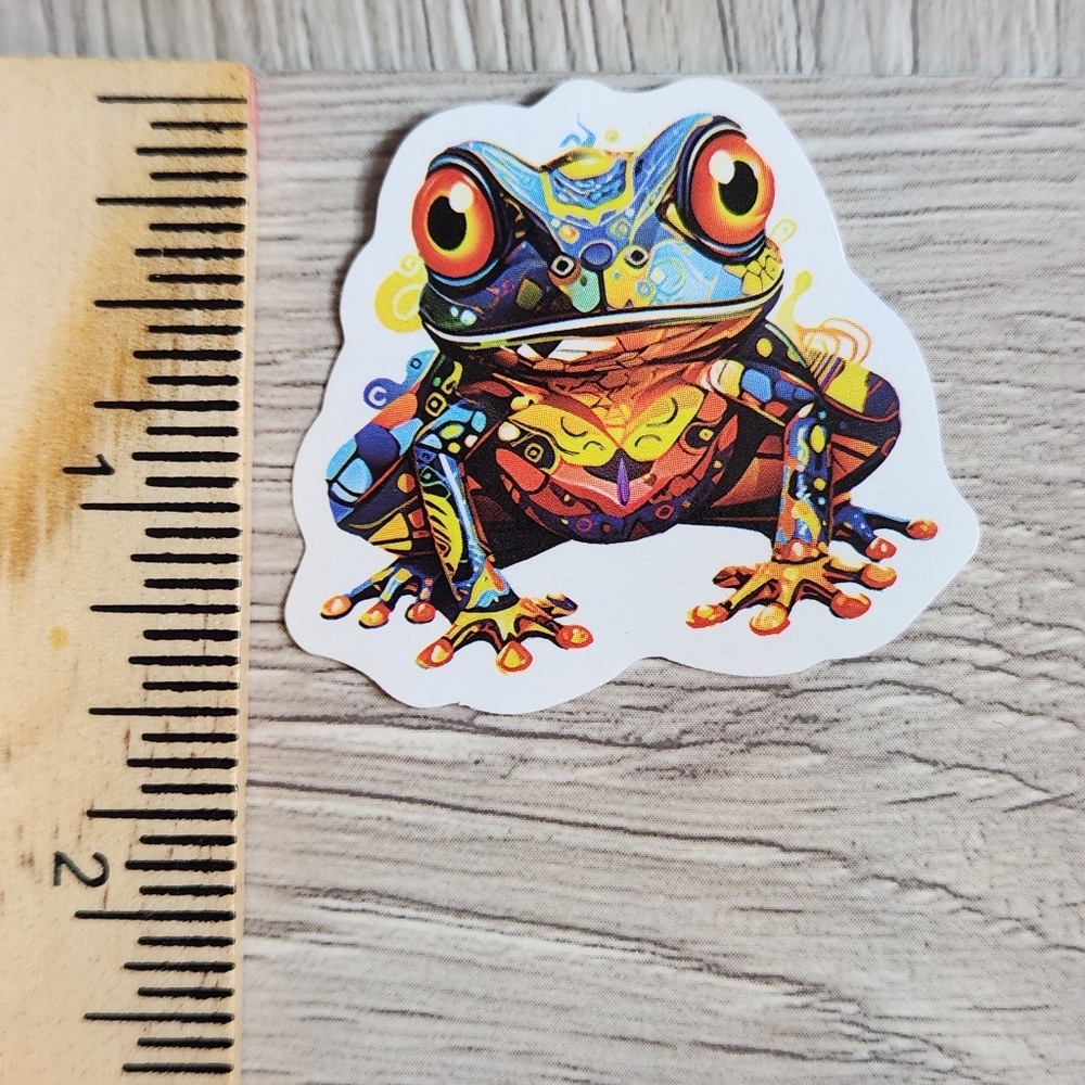 10 for $10 Funky Frog Stickers Decals Psychedelic Frogs Animal Sticker